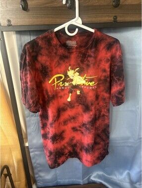 Primitive x Naruto Shippuden Naruto Uzumaki Red Tie Dye T-Shirt Size Medium